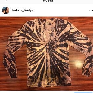 Handmade tie dyed long sleeve shirt!